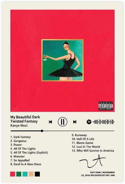 dark twisted fantasy music poster.